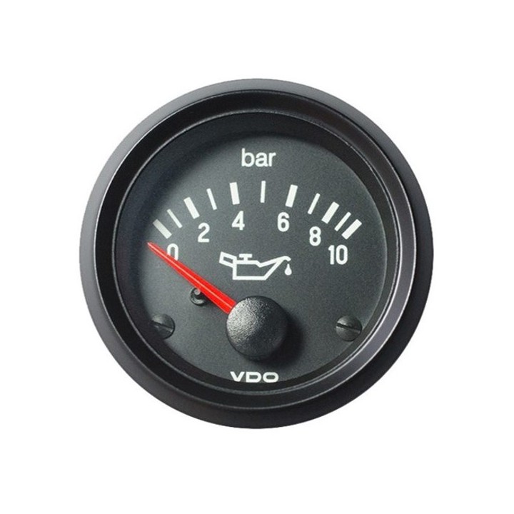 VDO 350-040-004C Pressure Gauge - Cockpit International 52mm 10 Bar Oil Pressure 24V