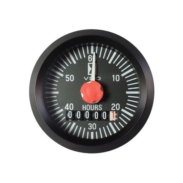 VDO 331-810-012-002G 24V Hourmeter - Cockpit International 52mm 12/24V With Minute Hand