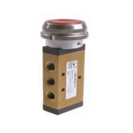 Pneumax 228.52.6.1/2 Mechanical Valve 1/8 Inch 5/2 Push Button Black Ø30 Spring