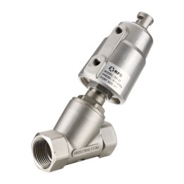 Pneumatix RJQ2280-50 Angle Seat Piston Valve (Stainless Steel Body, Ptfe Seals, A