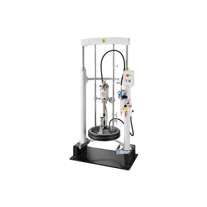 Raasm 11/12401P1N Twin Ram Hoist P/N 11/85 With Pump P/N 118Fsp/401 & Follower Plate P/N 11/65 For 200 Kg Drums With
