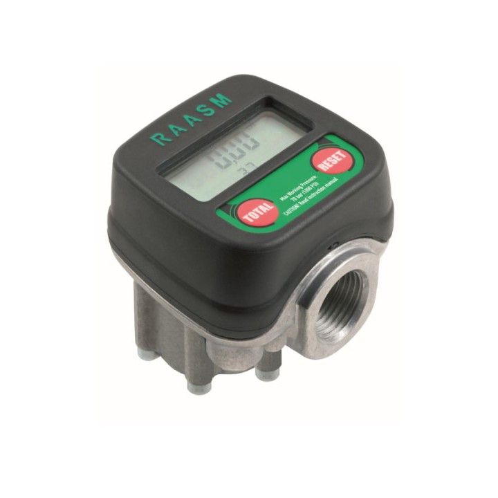 Raasm 37781 Digital Litre-Counter For Oil 3/4" Suitable For Gun & Pump, Flowrate 70 L/Min