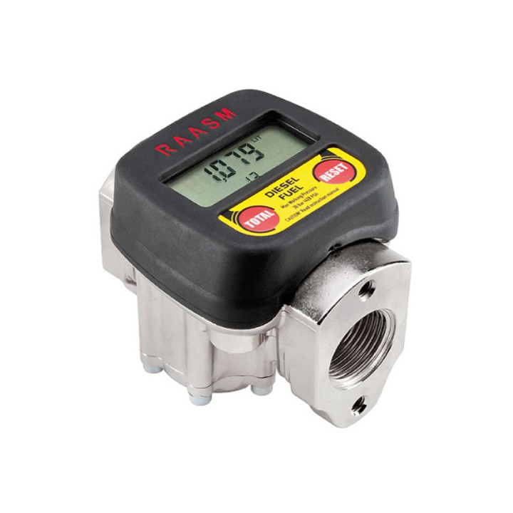 Raasm 33711 High Delivery Digital Litre-Counter, Connection 1" For Diesel Fuel With Flowrate 120 L/Min