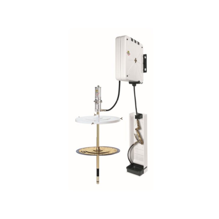 Raasm 64210 Wall Mounted Grease Dispensing Kit For Drums 180-220 Kg, With Pump R 50:1 & Hose Reel P/N 8440.501