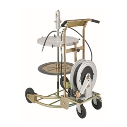 Raasm 64001 Mobile Grease Dispenser For 180-220 Kg Drums With Pump R 50:1, Hose Reel 12 M & Trolley P/N 80210