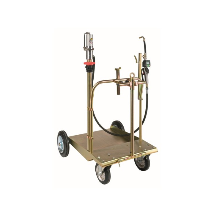 Raasm 37150 Mobile Oil Dispenser For Drums 180-220 Kg With Pump R 5:1 - 18 L/Min, Trolley P/N 80201 & Oil Gun