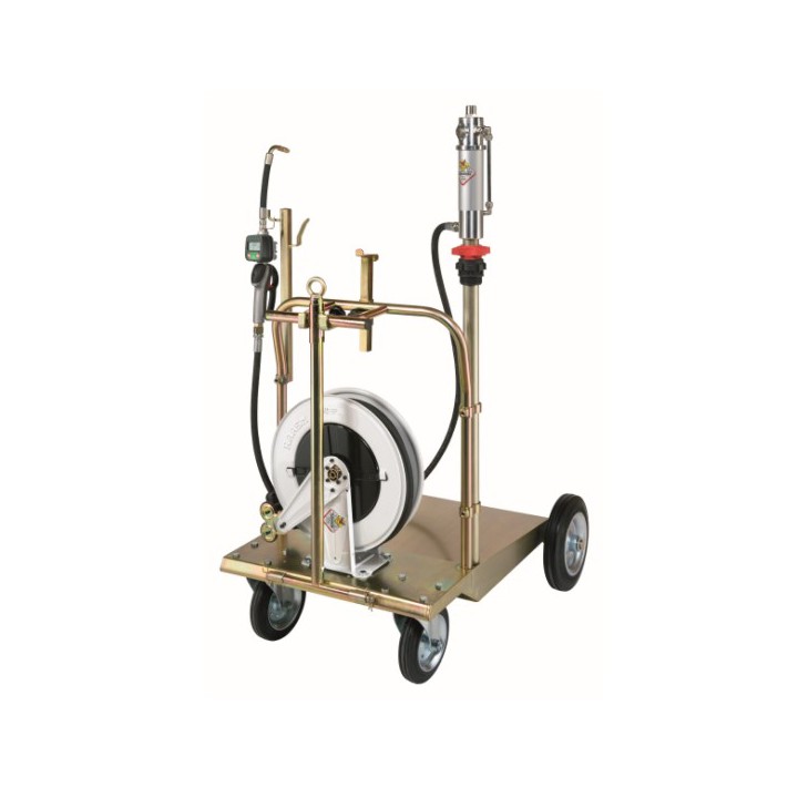 Raasm 35200 Mobile Lube Unit For Drums 180-220 Kg, With Piston Pneumatic Pump R 3:1 - 14 L/Min, Trolley P/N 8020