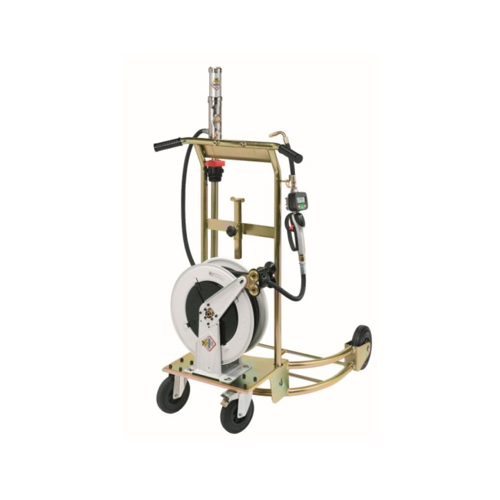 Raasm 35198 Mobile Lube Unit For Drums 180-220 Kg, With Piston Pneumatic Pump R 3:1 - 20 L/Min, Trolley P/N 8021