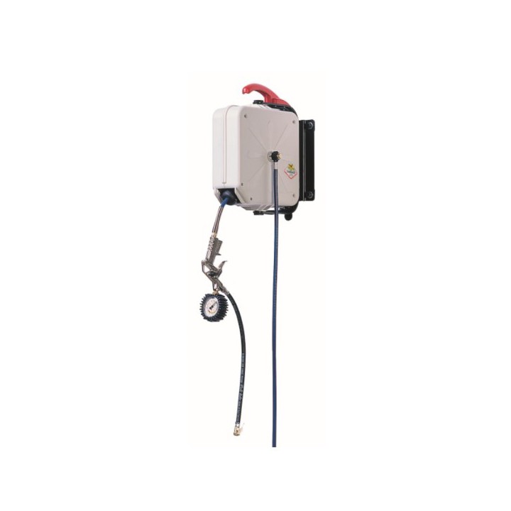 Raasm 52010 Kit Hose Reel With Inflating Gun Provided With Manometer Ø 60 mm, 0-10 Bar