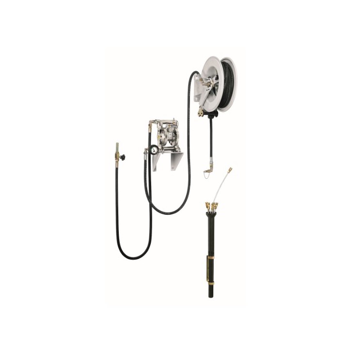 Raasm 45310 Wall Mounted Suction Kit With Diaphragm Pump Series 3/4" Hose Reel 10 M