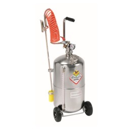 Raasm 23025 Wheel Mounted Pressure Sprayer 24 Litre, Aisi 304 Stainless Steel With Level Gauge