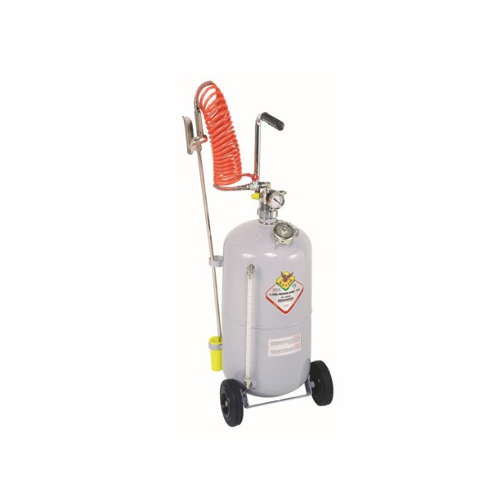 Raasm 23024 Wheel Mounted Pressure Sprayer 24 Litre, Aisi 304 Painted Stainless Steel With Level Gauge