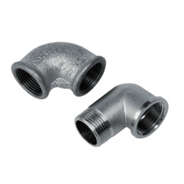Piusi F07988000 Elbow M/F 1" Gas Nickeled Brass