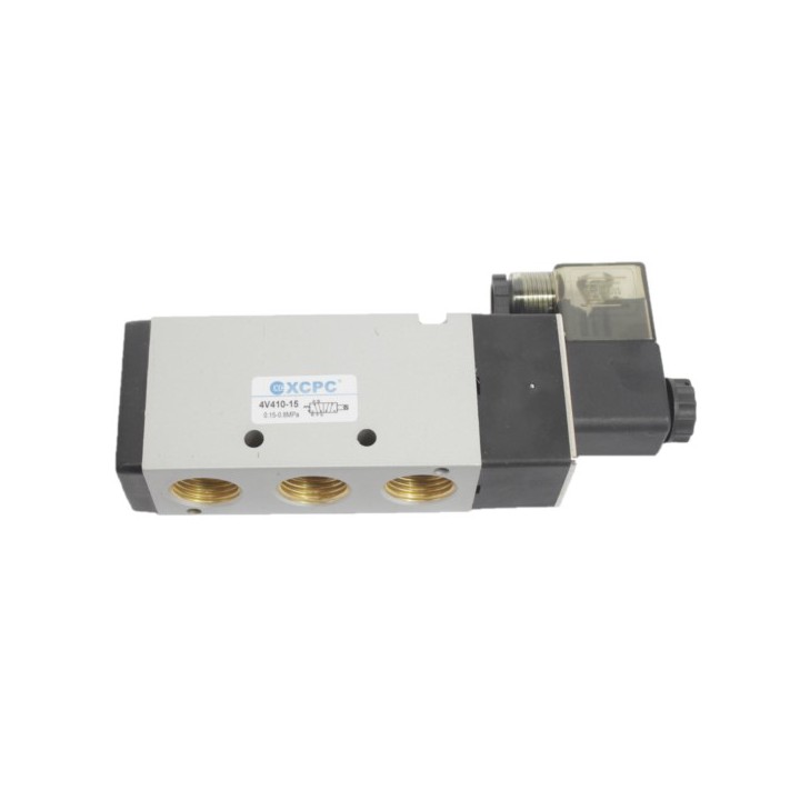 Pneumatix 4V41015-220VAC LD Sol Valve - 5/2 Way Sol Spring