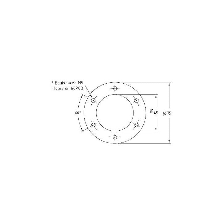 Mechanical Fuel Level Gauge M45 x 2 Flange, with 6 mounting holes (M45-BoltOn)