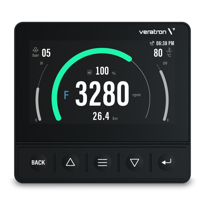 Veratron OL 4,3 inch Multifunctional color display with low profile black (B00126101)