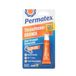 Permatex 25005 HIGH STRENGTH REMOVABLE THREADLOCKER ORANGE