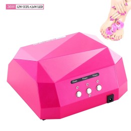 UV Equip GEL006 Gel Lamp 36W (12W CCFL + 24W LED) complete with timer (30, 60, 90s)