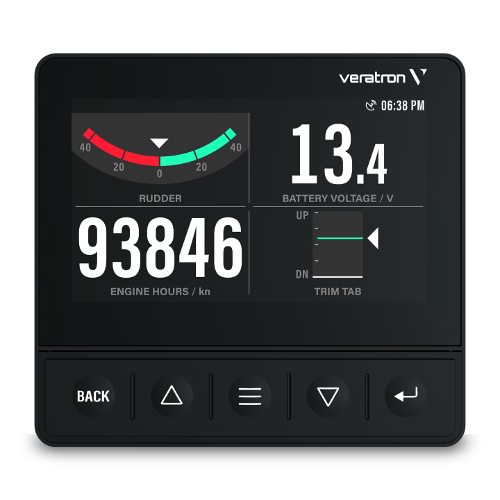 Veratron OL 4,3 inch Multifunctional color display with low profile black (B00126101)