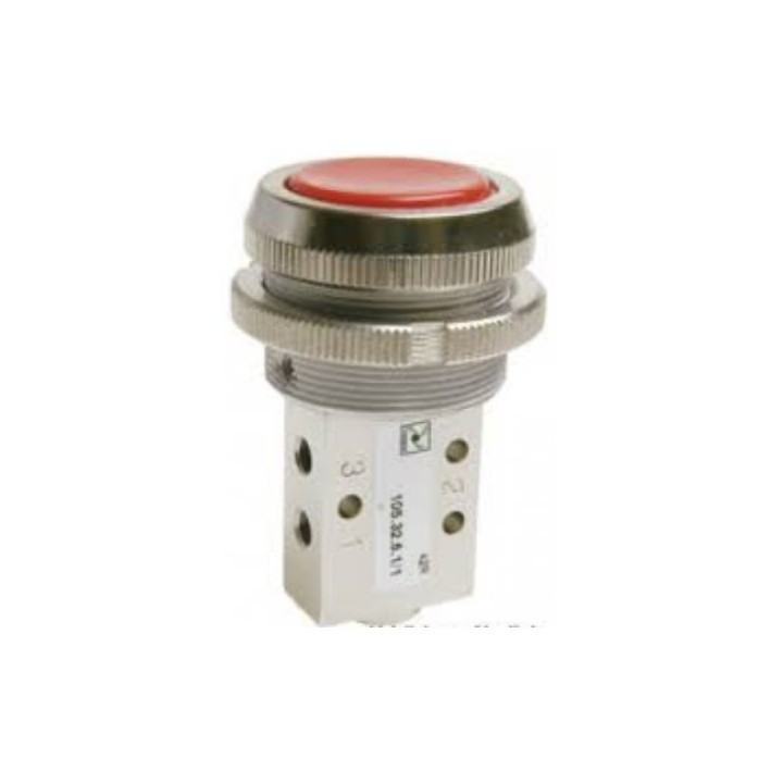 Pneumax 105.52.6.1/3 Mech. Valve - M5 5/2 Way Push