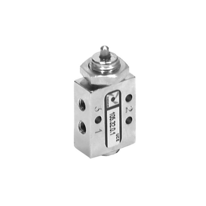 Pneumax 105.32.0.1 Mech. Valve - M5 3/2 Way N/C T