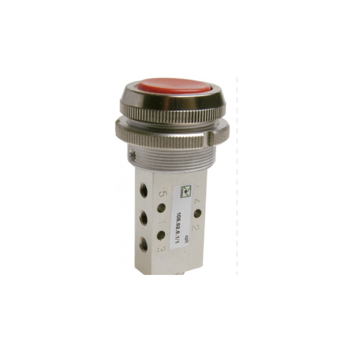 Pneumax 105.52.6.1/2 Mech. Valve - M5 5/2 Way Push