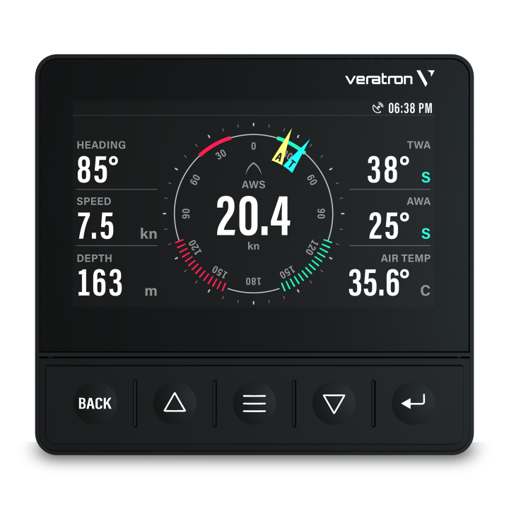 Veratron OL 4,3 inch Multifunctional color display with low profile black (B00126101)