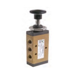 Pneumax 228.52.8.1/2 Mechanical Valve 1/8 Inch 5/2 Push Button Black Spring