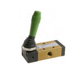 Pneumax 228.32.9.1/2 Mechanical Valve 1/8 Inch 3/2 Lever Lat.Black Spring