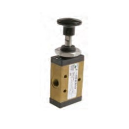 Pneumax 228.32.8.1/2 Mechanical Valve 1/8 Inch 3/2 Push Button Black Spring