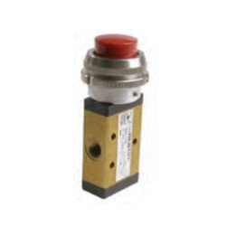 Pneumax 228.32.7.1/1 Mechanical Valve 1/8 Inch 3/2 Palm Push Button Red Ø30 Spr.