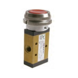 Pneumax 228.32.6.1/3 Mechanical Valve 1/8 Inch 3/2 Push Button Green Ø30 Spring