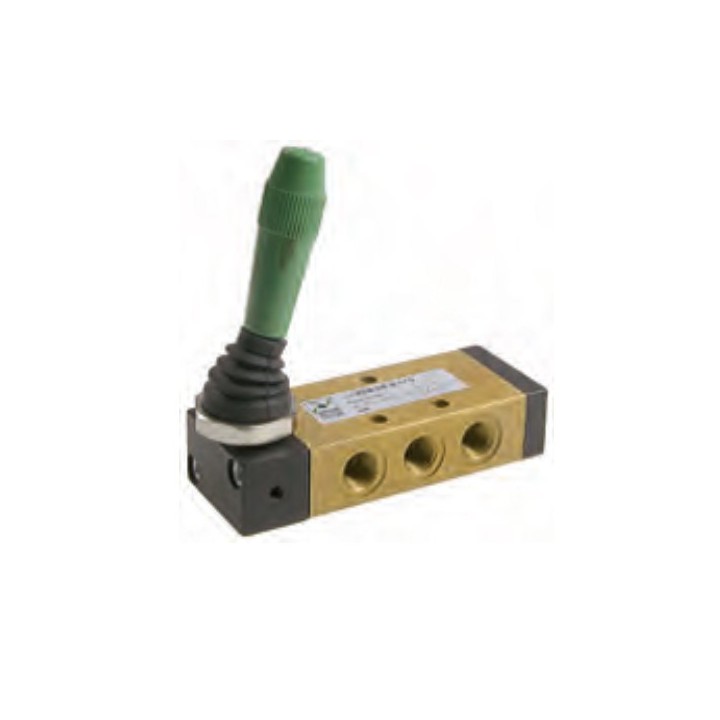 Pneumax 228.52.9/2 Mechanical Valve 1/8 Inch 5/2 Lever Lat Black Detent
