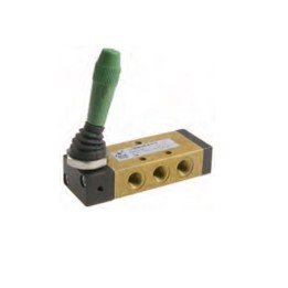 Pneumax 228.52.9.1/2 Mechanical Valve 1/8 Inch 5/2 Lever Lat.Black Spring