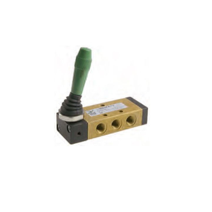 Pneumax 228.52.9.1/2 Mechanical Valve 1/8 Inch 5/2 Lever Lat.Black Spring