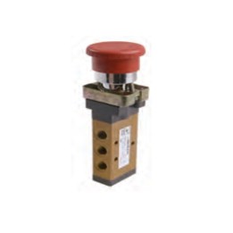 Pneumax 228.52.6.25 Mechanical Valve 1/8 Inch 5/2 Palm Button 2 Pos