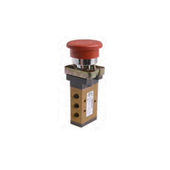 Pneumax 228.52.6.25 Mechanical Valve 1/8 Inch 5/2 Palm Button 2 Pos