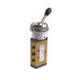 Pneumax 228.52.5/2 Mechanical Valve 1/8 Inch 5/2 Lever Pann 30Ø Black
