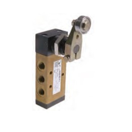 Pneumax 228.52.4.1 Mechanical Valve 1/8 Inch 5/2 Lever Roller Lat Bidirect Spr