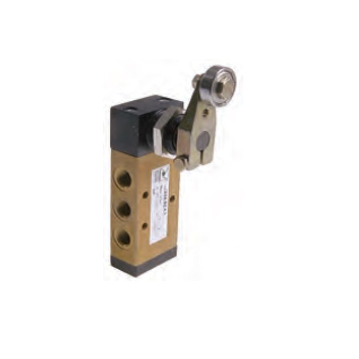 Pneumax 228.52.4.1 Mechanical Valve 1/8 Inch 5/2 Lever Roller Lat Bidirect Spr