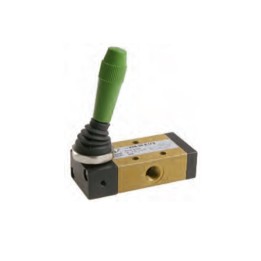 Pneumax 228.32.9/2 Mechanical Valve 1/8 Inch 3/2 Lever Lat Black Detent