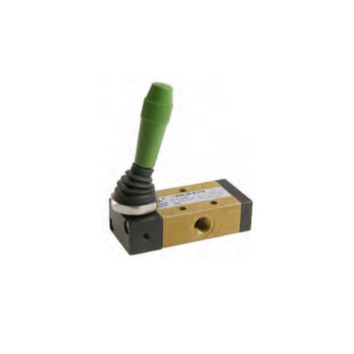 Pneumax 228.32.9/2 Mechanical Valve 1/8 Inch 3/2 Lever Lat Black Detent