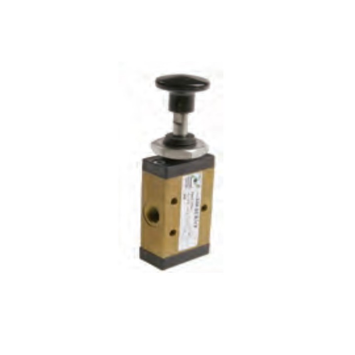 Pneumax 228.32.8.1/1 Mechanical Valve 1/8 Inch 3/2 Push Button Red Spring