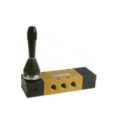 Pneumax 224.53.31.9.1/2 Mechanical Valve 1/4 Inch 5/3 C/C Lever Lateral Spring 3 Pos