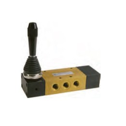 Pneumax 224.53.32.9.1/2 Mechanical Valve 1/4 Inch 5/3 C/O Lever Lateral Spring 3 Pos