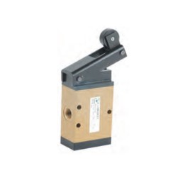 Pneumax 224.32.3.1 Mechanical Valve 1/4 Inch 3/2 N/C Lever Roller Unidire. Spri