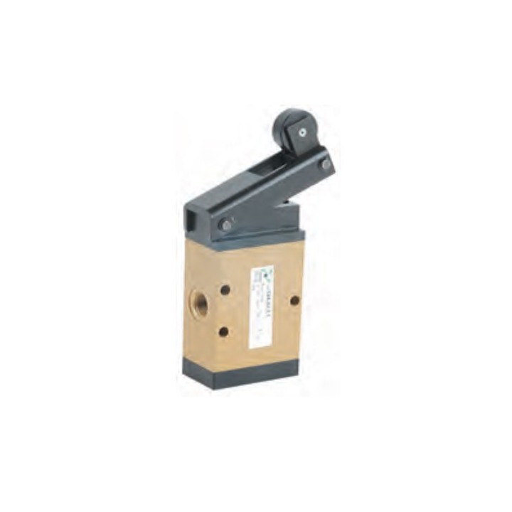 Pneumax 224.32.3.1 Mechanical Valve 1/4 Inch 3/2 N/C Lever Roller Unidire. Spri