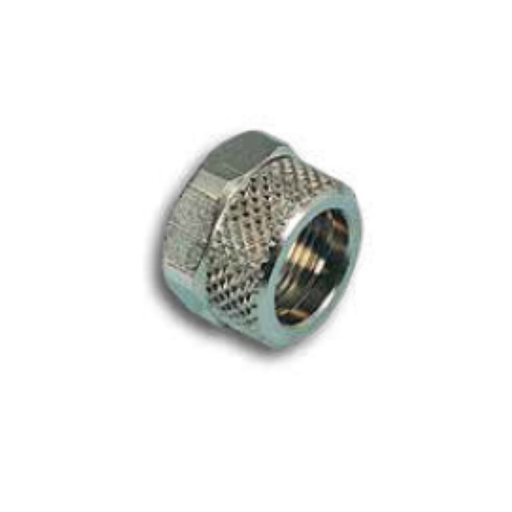 Pneumax 3100610 Locking Nut - Female Thread - Nickel Plated Brass - 6 mm To M10X1