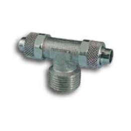 Pneumax 3070614 Male Branch Tee Quick Connect Fitting - Tube To Male Thread - Nickel Brass - 6 mm To 1/4"