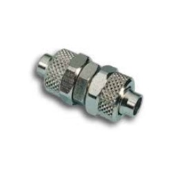 Pneumax 3030600 Straight Line Quick Connect Fitting - Tube To Tube - Nickel Plated Brass - 6 mm To 6 mm